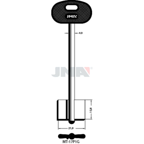 Chei Aripa Alama Plastic Negru MT-17.P1G